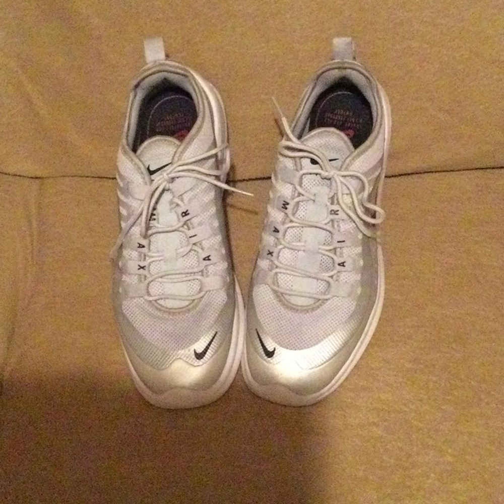 Nike Women's Air Max White and Silver Sneakers